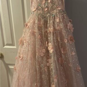 Elegant Floral Embellished Kids Formal Dress